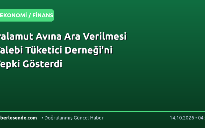 Palamut Avına Ara Verilmesi Talebi Tüketici Derneği'ni Tepki Gösterdi