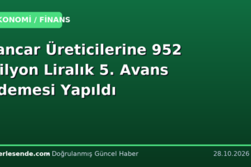 Pancar Üreticilerine 952 Milyon Liralık 5. Avans Ödemesi Yapıldı