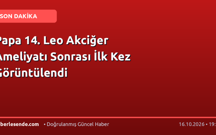 Papa 14. Leo Akciğer Ameliyatı Sonrası İlk Kez Görüntülendi