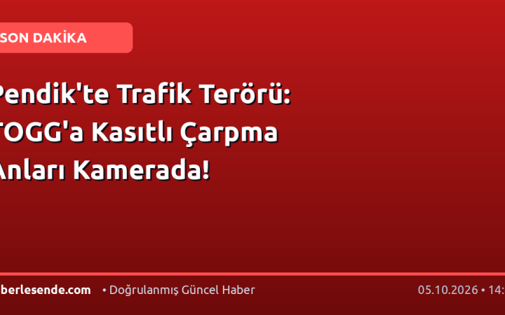 Pendik'te Trafik Terörü: TOGG'a Kasıtlı Çarpma Anları Kamerada!