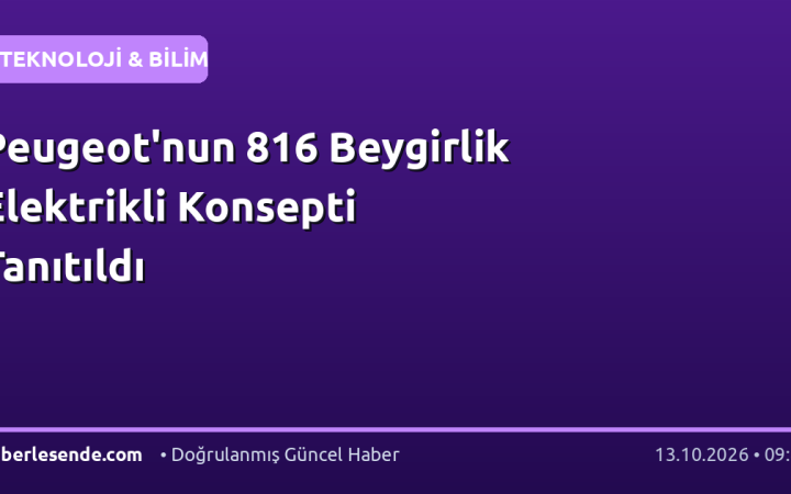 Peugeot'nun 816 Beygirlik Elektrikli Konsepti Tanıtıldı