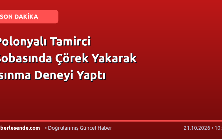 Polonyalı Tamirci Sobasında Çörek Yakarak Isınma Deneyi Yaptı