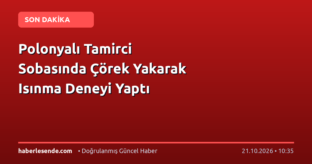 Polonyalı Tamirci Sobasında Çörek Yakarak Isınma Deneyi Yaptı