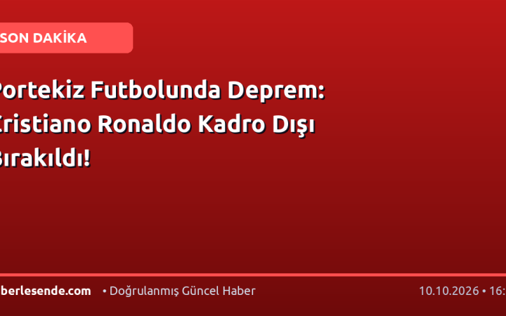 Portekiz Futbolunda Deprem: Cristiano Ronaldo Kadro Dışı Bırakıldı!