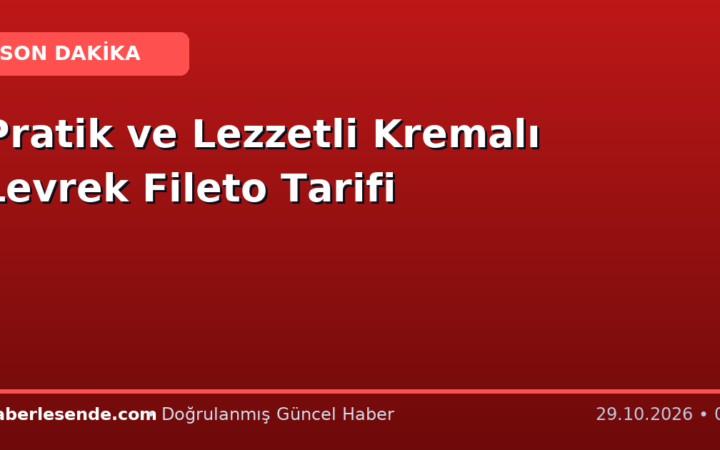Pratik ve Lezzetli Kremalı Levrek Fileto Tarifi