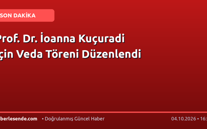 Prof. Dr. İoanna Kuçuradi İçin Veda Töreni Düzenlendi