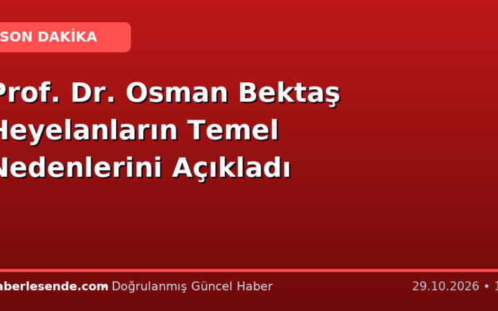 Prof. Dr. Osman Bektaş Heyelanların Temel Nedenlerini Açıkladı
