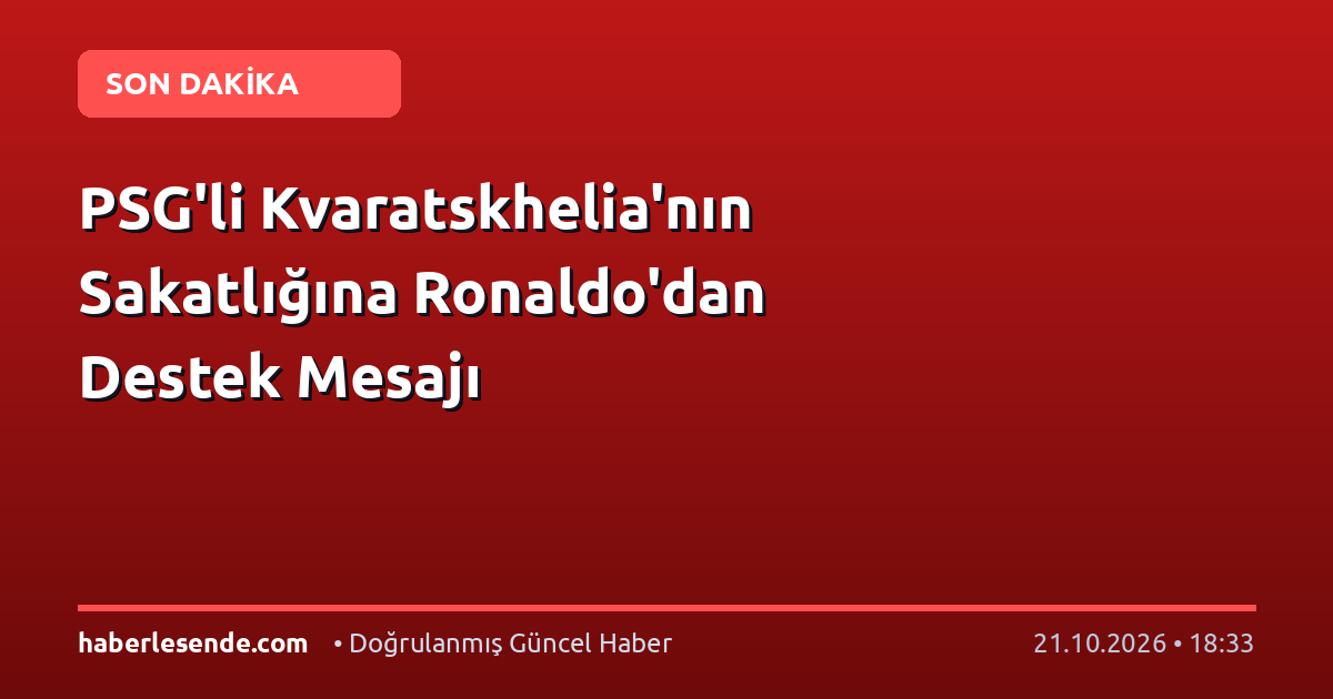 PSG'li Kvaratskhelia'nın Sakatlığına Ronaldo'dan Destek Mesajı