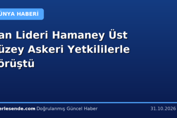İran Lideri Hamaney Üst Düzey Askeri Yetkililerle Görüştü