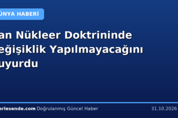 İran Nükleer Doktrininde Değişiklik Yapılmayacağını Duyurdu