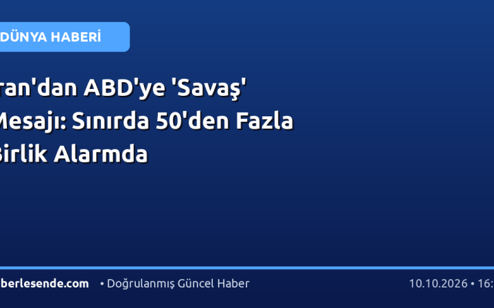 İran'dan ABD'ye 'Savaş' Mesajı: Sınırda 50'den Fazla Birlik Alarmda