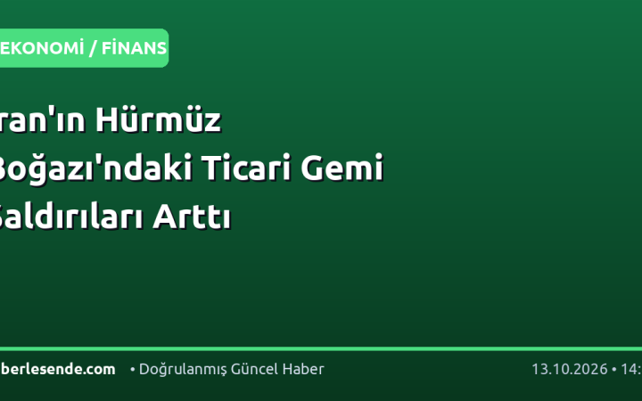 İran'ın Hürmüz Boğazı'ndaki Ticari Gemi Saldırıları Arttı