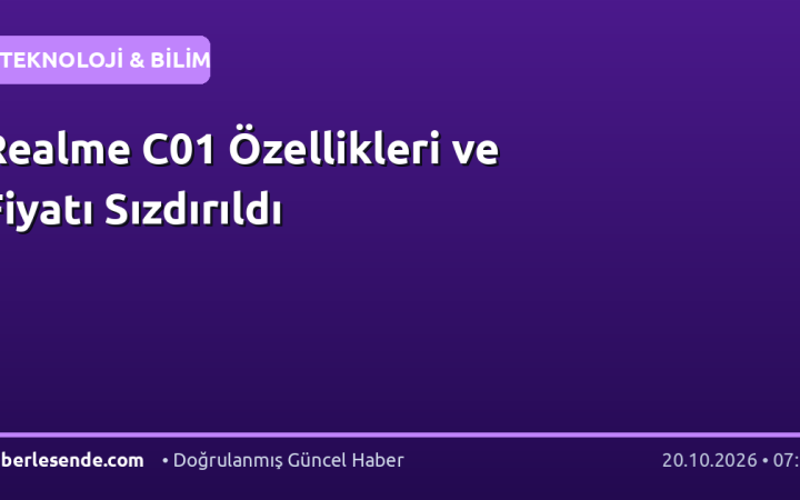 Realme C01 Özellikleri ve Fiyatı Sızdırıldı