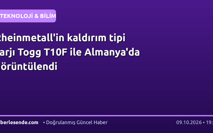 Rheinmetall'in kaldırım tipi şarjı Togg T10F ile Almanya'da görüntülendi