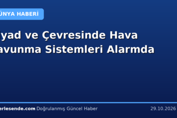 Riyad ve Çevresinde Hava Savunma Sistemleri Alarmda