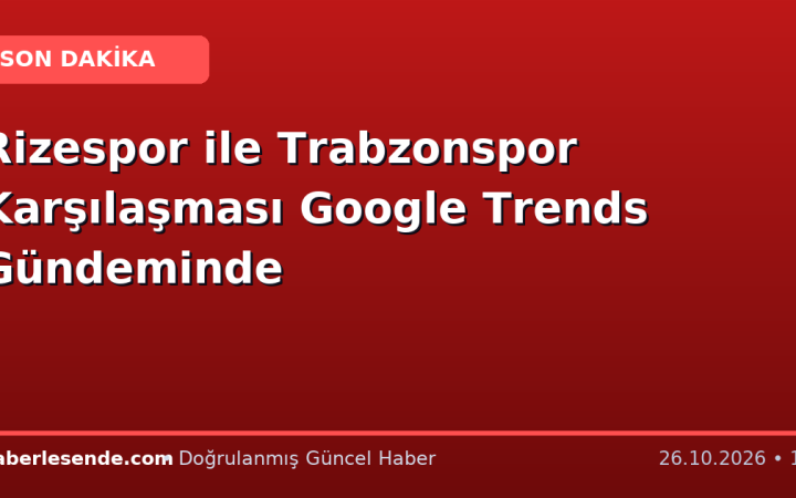 Rizespor ile Trabzonspor Karşılaşması Google Trends Gündeminde