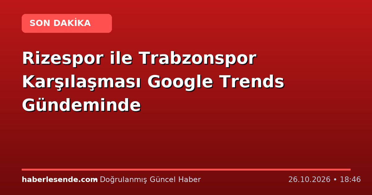 Rizespor ile Trabzonspor Karşılaşması Google Trends Gündeminde