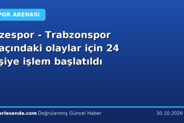 Rizespor - Trabzonspor maçındaki olaylar için 24 kişiye işlem başlatıldı