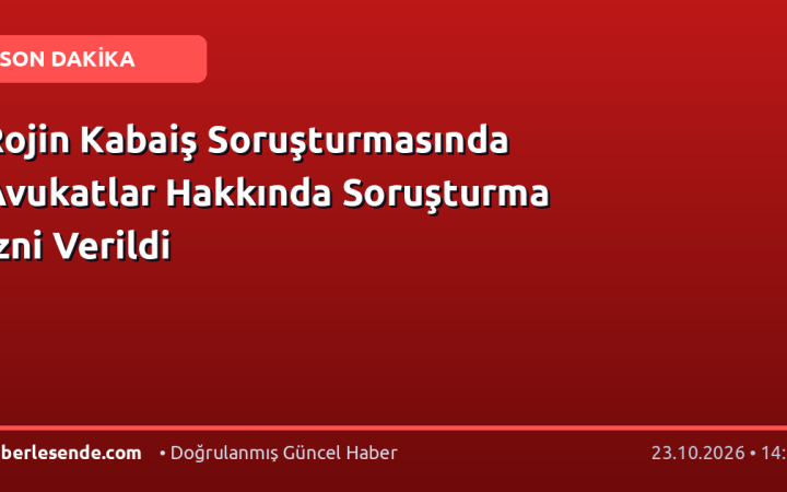 Rojin Kabaiş Soruşturmasında Avukatlar Hakkında Soruşturma İzni Verildi