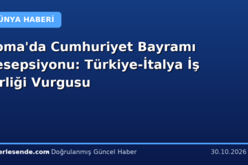 Roma'da Cumhuriyet Bayramı Resepsiyonu: Türkiye-İtalya İş Birliği Vurgusu