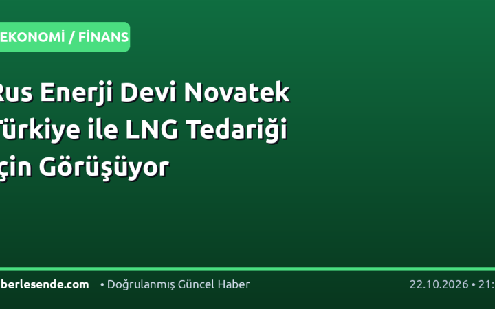 Rus Enerji Devi Novatek Türkiye ile LNG Tedariği İçin Görüşüyor