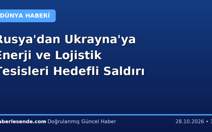 Rusya'dan Ukrayna'ya Enerji ve Lojistik Tesisleri Hedefli Saldırı