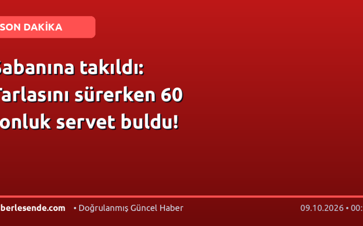 Sabanına takıldı: Tarlasını sürerken 60 tonluk servet buldu!