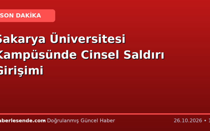 Sakarya Üniversitesi Kampüsünde Cinsel Saldırı Girişimi