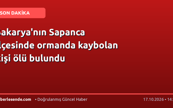 Sakarya'nın Sapanca ilçesinde ormanda kaybolan kişi ölü bulundu