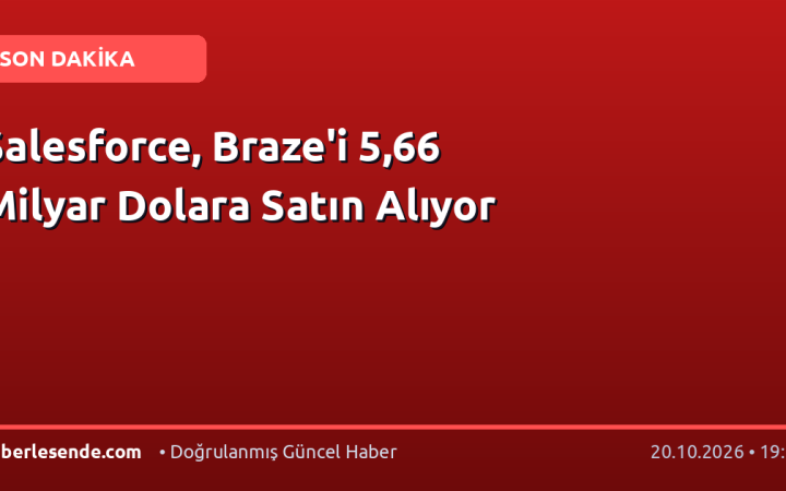 Salesforce, Braze'i 5,66 Milyar Dolara Satın Alıyor