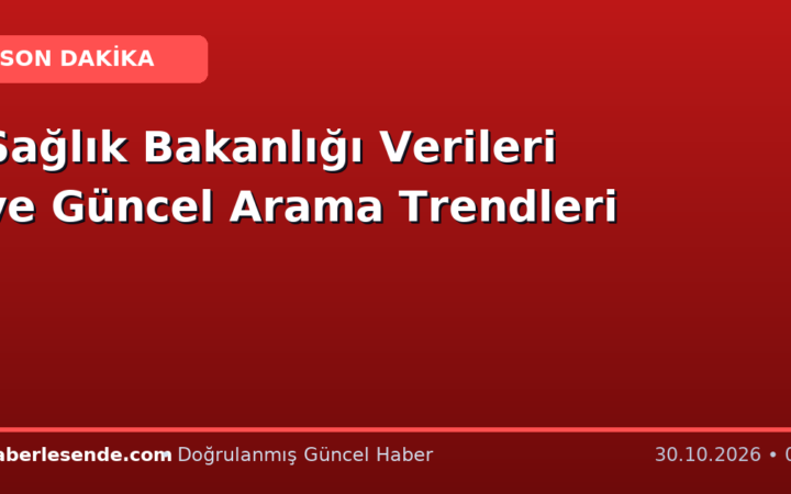 Sağlık Bakanlığı Verileri ve Güncel Arama Trendleri