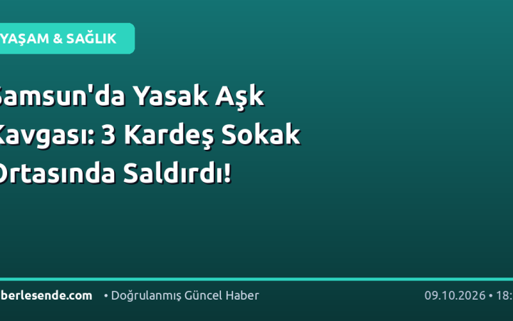 Samsun'da Yasak Aşk Kavgası: 3 Kardeş Sokak Ortasında Saldırdı!
