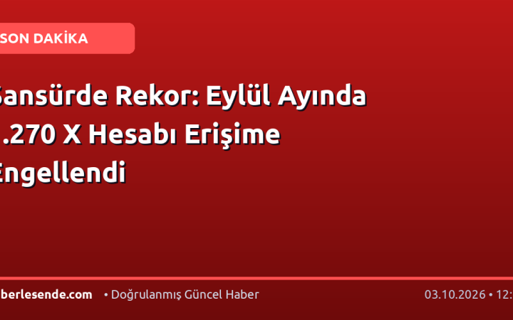Sansürde Rekor: Eylül Ayında 1.270 X Hesabı Erişime Engellendi