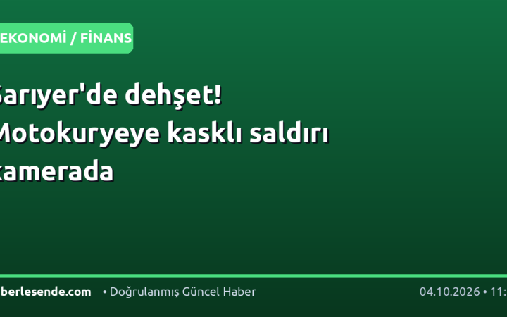 Sarıyer'de dehşet! Motokuryeye kasklı saldırı kamerada