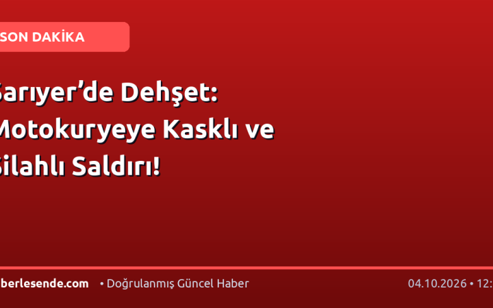 Sarıyer’de Dehşet: Motokuryeye Kasklı ve Silahlı Saldırı!