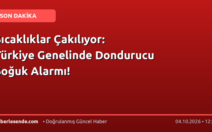 Sıcaklıklar Çakılıyor: Türkiye Genelinde Dondurucu Soğuk Alarmı!
