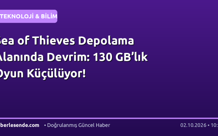 Sea of Thieves Depolama Alanında Devrim: 130 GB’lık Oyun Küçülüyor!