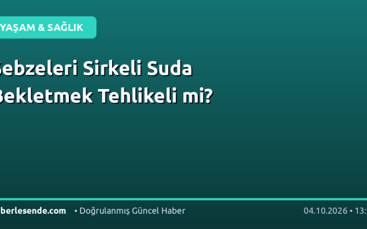 Sebzeleri Sirkeli Suda Bekletmek Tehlikeli mi?