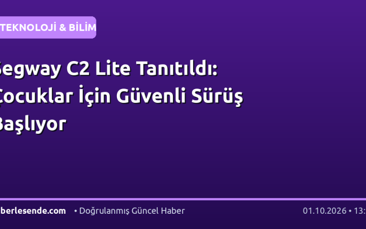 Segway C2 Lite Tanıtıldı: Çocuklar İçin Güvenli Sürüş Başlıyor