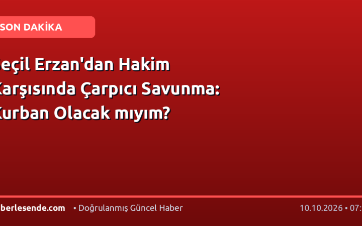 Seçil Erzan'dan Hakim Karşısında Çarpıcı Savunma: Kurban Olacak mıyım?