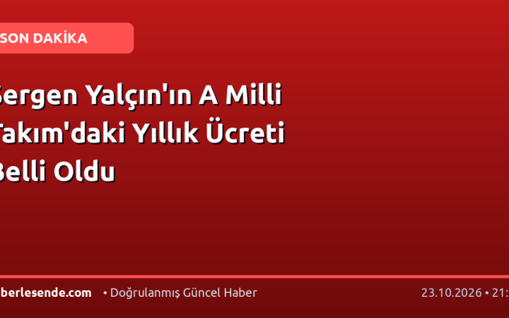 Sergen Yalçın'ın A Milli Takım'daki Yıllık Ücreti Belli Oldu