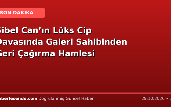 Sibel Can’ın Lüks Cip Davasında Galeri Sahibinden Geri Çağırma Hamlesi