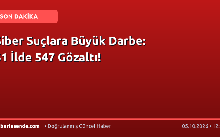 Siber Suçlara Büyük Darbe: 61 İlde 547 Gözaltı!