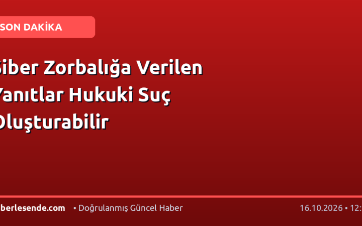 Siber Zorbalığa Verilen Yanıtlar Hukuki Suç Oluşturabilir