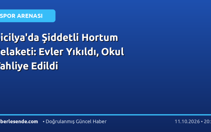 Sicilya'da Şiddetli Hortum Felaketi: Evler Yıkıldı, Okul Tahliye Edildi