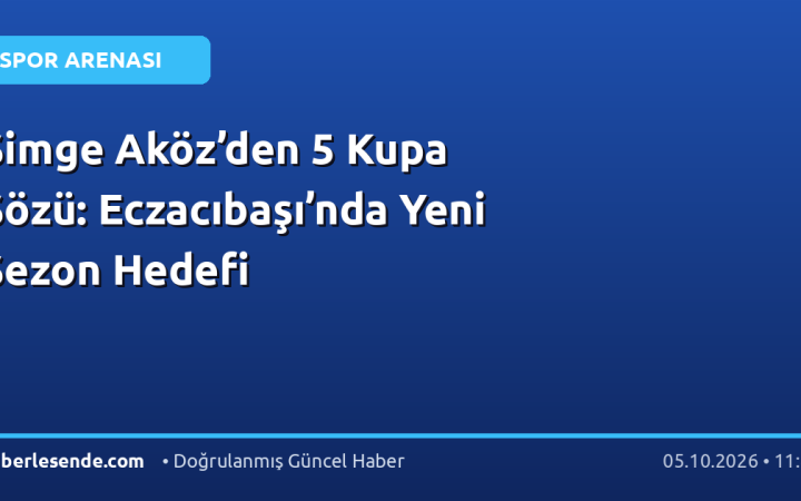 Simge Aköz’den 5 Kupa Sözü: Eczacıbaşı’nda Yeni Sezon Hedefi