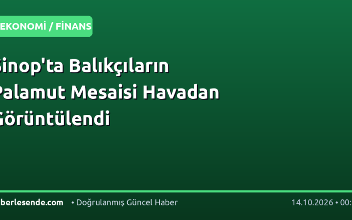 Sinop'ta Balıkçıların Palamut Mesaisi Havadan Görüntülendi