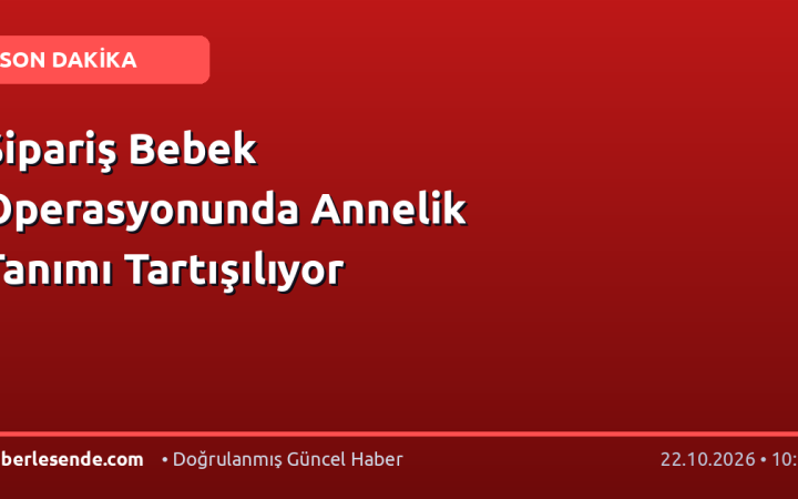 Sipariş Bebek Operasyonunda Annelik Tanımı Tartışılıyor
