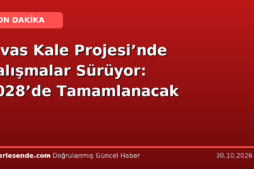 Sivas Kale Projesi’nde Çalışmalar Sürüyor: 2028’de Tamamlanacak
