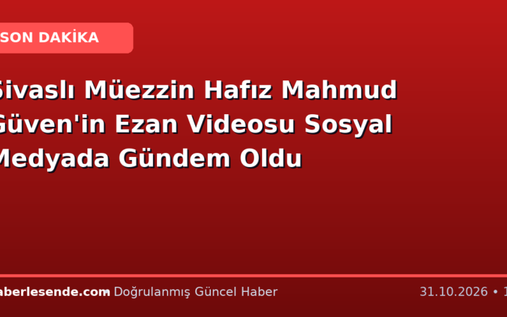 Sivaslı Müezzin Hafız Mahmud Güven'in Ezan Videosu Sosyal Medyada Gündem Oldu